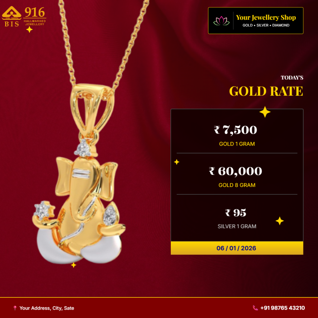 Gold Rate Card Sample - Ganesha
