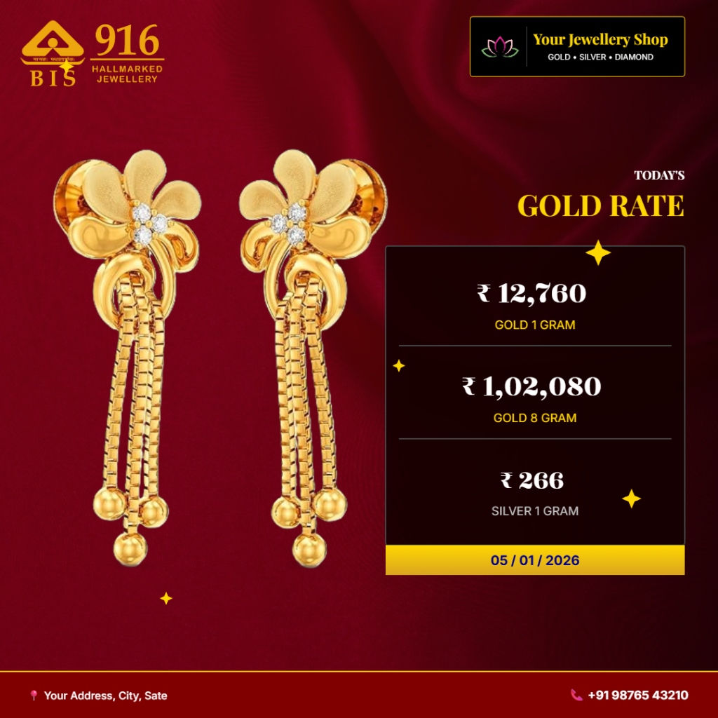 Gold Rate Card Sample - Premium